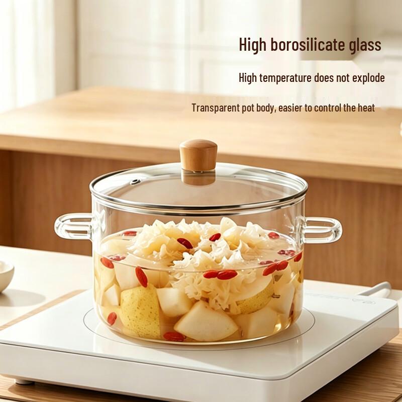 Zhishi High Borosilicate Glass Saucepan with Lid