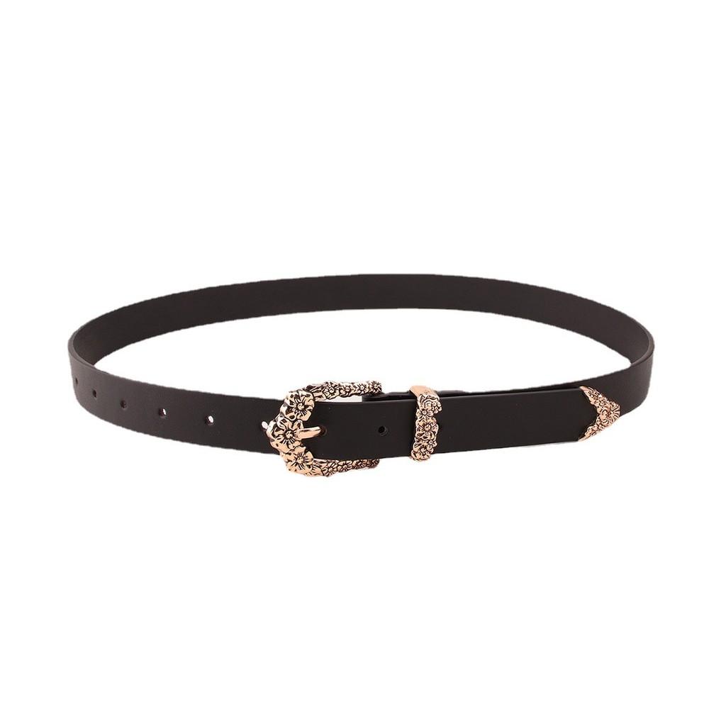 Retro Style Ladies Waist Belt Set With Nickel Alloy Buckles And Natural Elements