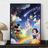 5D DIY Disney Diamond Art Painting Kit Mickey Donald Snow White Fairy Castle Creative Home Decor