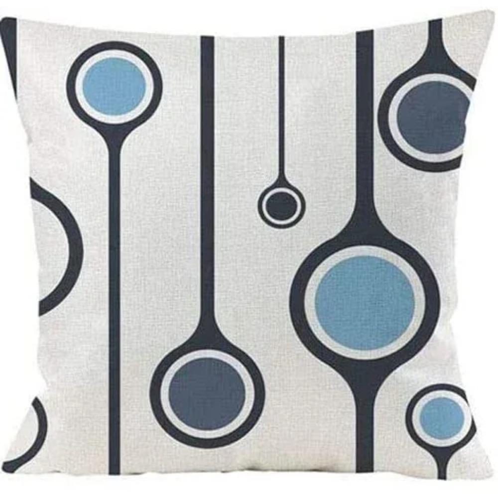 Modern Blue Geometric  Cushion Cover for Car Living Room Sofa Bedroom Home Decor Pillowcase
