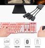 Micro USB OTG Hub Expansion Dock: One-to-Three Splitter with Power Supply for Mobile and Tablet.