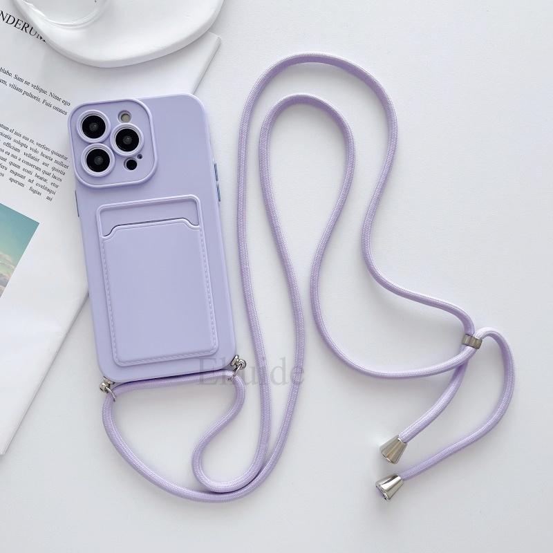 Candy Strap Case for Samsung Galaxy S24 S23 Ultra S22 Plus S21 S20 FE A54 A34 A55 Crossbody Lanyard Neck Cord Card Silicon Cover
