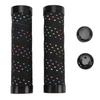 2 Set Cycle Handlebar Grip Set Anti Slip Dual Locking PU Comfortable Cycle Handle Grip Set 22.2mm Black with Color Base