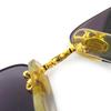 Great Cartier sunglasses 2C Decor Two-Point Rimless gold mens Used