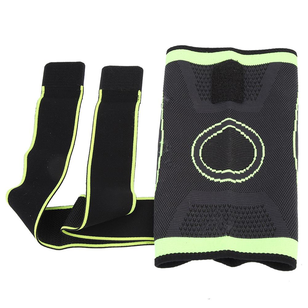 Knee Support Brace Guard Adjustable Band Knees Sleeve Protector Outdoor Indoor Sports Green L
