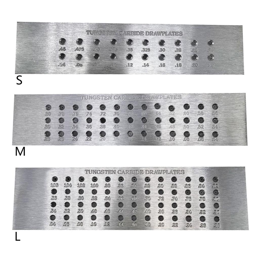 0.04-0.45/0.04-0.8/0.04-1.6mm Carbide Wire Drawplate Round Shape Wire Jewelry Making Tool Wire Drawing Measurement