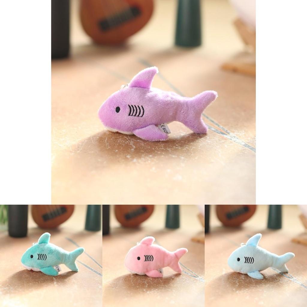Shark Fun Plush Keychain Adorable Stuffed Animal Doll With Soft Crystal Fabric For Bags