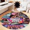Custom Name GTA 6 Printed Round Rug Carpet Chair Rug Area Rug Entryway Doormats,for Office Chair Living Room Bedroom Kitchen Room.