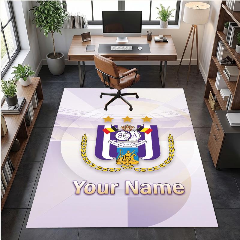 Crystal Velvet Rug Anderlecht FC Print Custom Name Text Floor Mat Home Decor