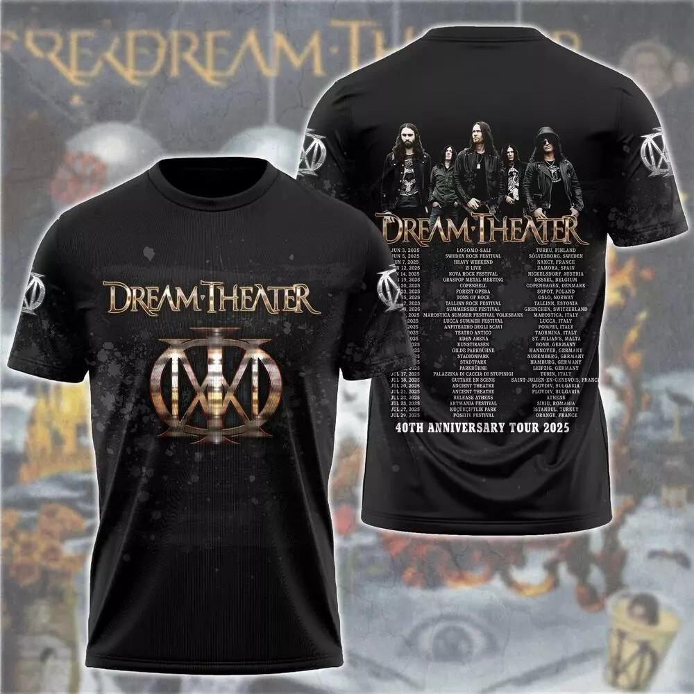 Dream Theater 40th Anniversary Tour 2026 Date List 3D T-Shirt S