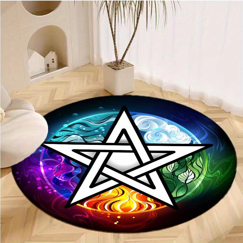 S Pentagon Round Rug Nonslip Area Rug Office Chair Mat Carpet For Living Room Bedroom Home Decor
