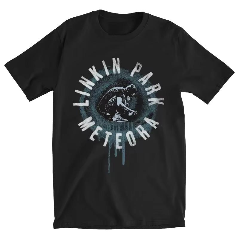 2025 Summer Fashion New Linkin Park Meteora Album Men's and Women's Same High Quality Graffiti Art American Short T-shirt