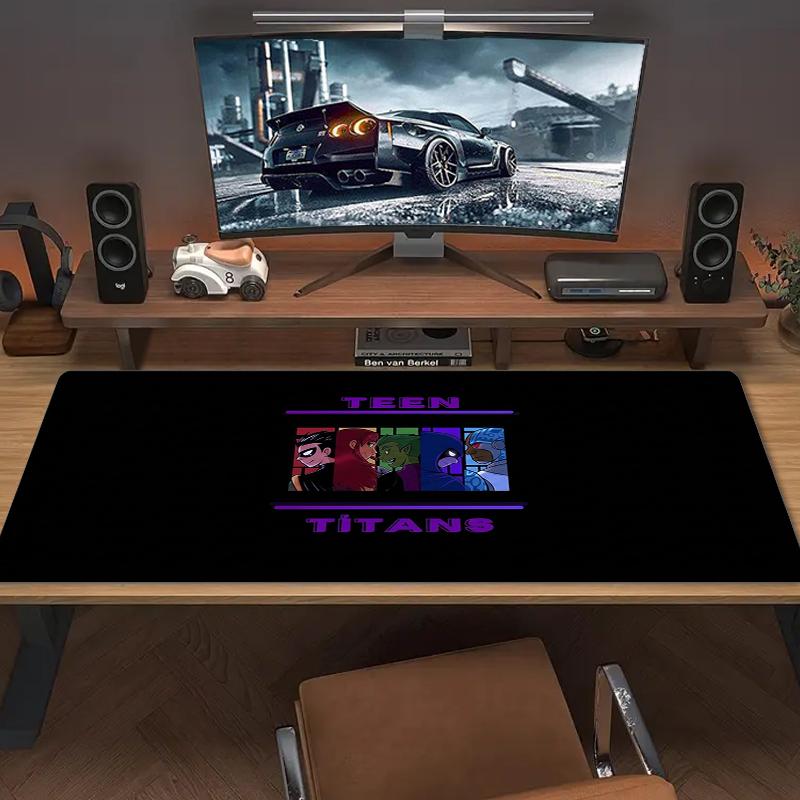 Teen Titans Mouse Pad Large Gaming Table Cushion Nonslip Laptop Tablet Big Mousepad Xxl Mat Mini Pc Playmat With Lock Edge