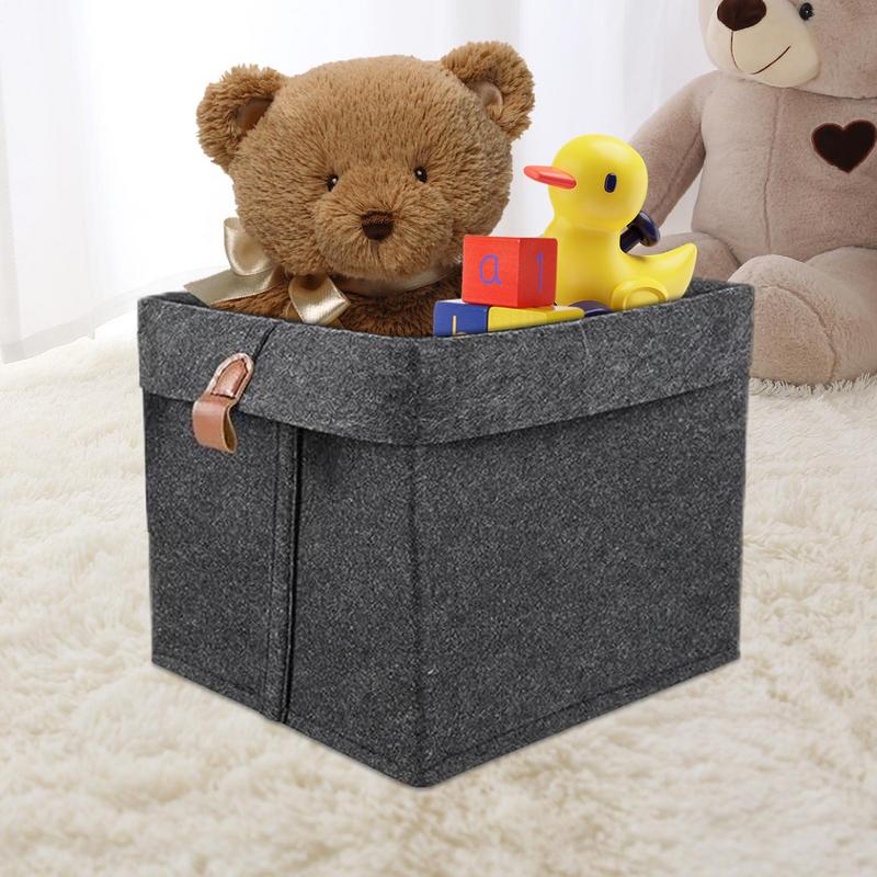 Filz Aufbewahrungskorb 12L Weiche Aufbewahrungskörbe für Spielzeug Schrank Organizer Faltbarer Stoffbehälter Kindergarten Zubehör Verpackung