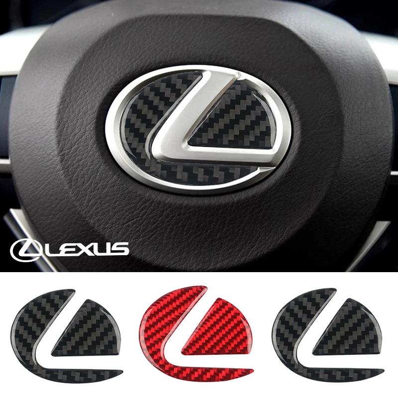 Auto-Lenkrad-Dekorationsaufkleber Kohlefaser-Emblem für Lexus F SPORT ES RX NX LS UX LM LX GX LC RZ IS CT GS RC HS SC TX
