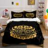 Golden Dragon Face Motif. Bedding Sets Duvet Cover Sets Duvet Covers Pillowcases(1 * Duvet Cover 2 * Pillowcases, Without Duvet Insert)