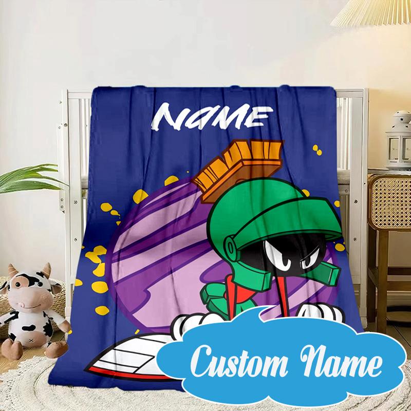 Custom Name Marvin Adventure Blanket bed sofa Blanket Flannel Blanket for Camping, Hiking, Picnic Essentials,gift for Fan family