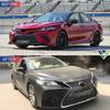 Camry 2022 Lexus Style Front Bumper Grille & Fog Light Frame Upgrade