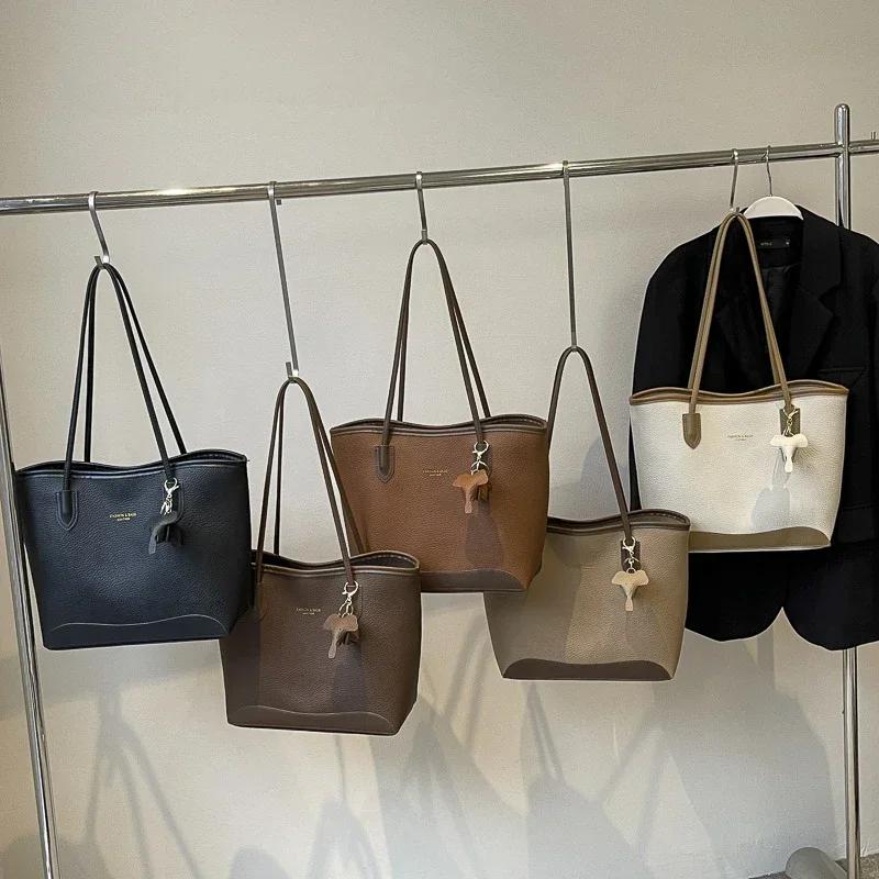 Damentasche mit großem Fassungsvermögen  vielseitige Tragetasche  lässige Schultertasche  beliebt  für Herbst und Winter  neu