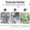 DIY Pearl Art Deer Painting Kit 5D Crystal Rhinestone Embroidery for Bedroom Living Room Wall Decoration Handmade Craft