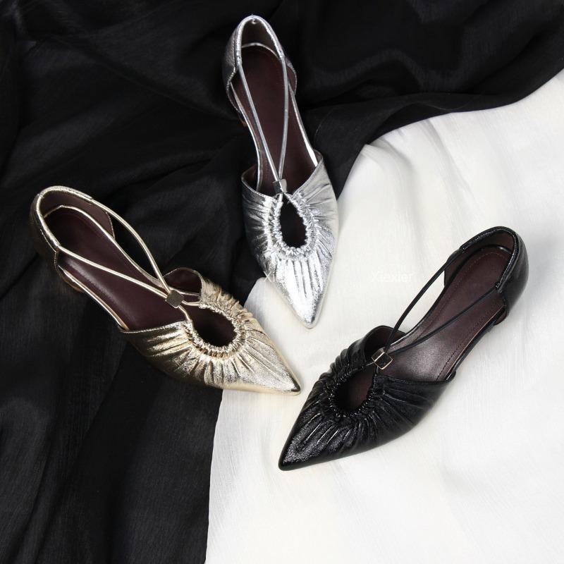 Fashion Women Heeled Sandals Square Toe Casual Loafers Sport Shoes Woman 2025 Trend Summer Dress Soft Leather Comfort Shallow Zapatos