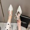 Fashion Women's Fashion Stiletto Baotou Sandals Summer New Pointy Shallow Mouth Anti-slip Wear-resistant High Heels