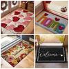 Anti Slip Letter Absorbent Mat Flower Door Mat Stain-resistant Bathroom Mat  Wet Areas