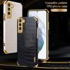 Crocodile Leather Cover For Samsung Galaxy S23 Ultra S21 Ultra S22 Ultra S24 Ultra S24 Plus S21 FE S24Ultra Case Silicone Coque
