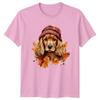 Watercolor Cocker Spaniel Dog Wearing Unisexs TShirt Autumn Fall Leaves Dog Pet