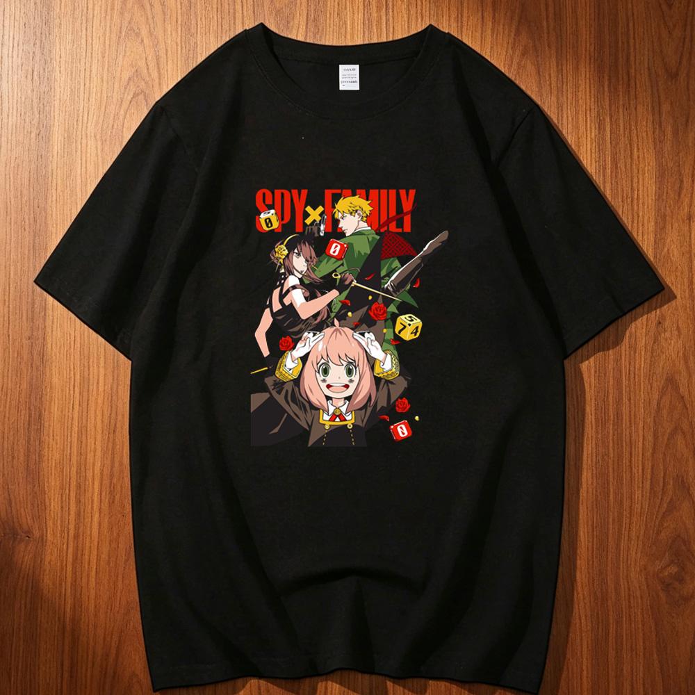 Spy X Family Cotton Tshirt Teen Anime Digital Grunge Classic Y2k Aesthetic T Shirt Hip Hop Graphic Harajuku Aesthetic Anime