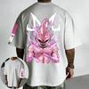 Dragon Ball Anime Cotton T-shirt 2026 Summer New Majin Buu Printed Men's Street Hip Hop Oversized Casual Short Sleeve Top