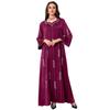 Dubai Satin Embellished Muslim Jalabiya Dress