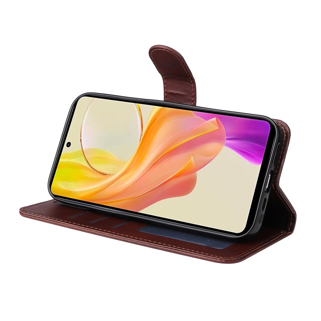 For Vivo Y78 (China) 5G/Y36 4G (Global)/Y36 5G (Global) Phone Case Calf Texture Leather Wallet Stand Cover
