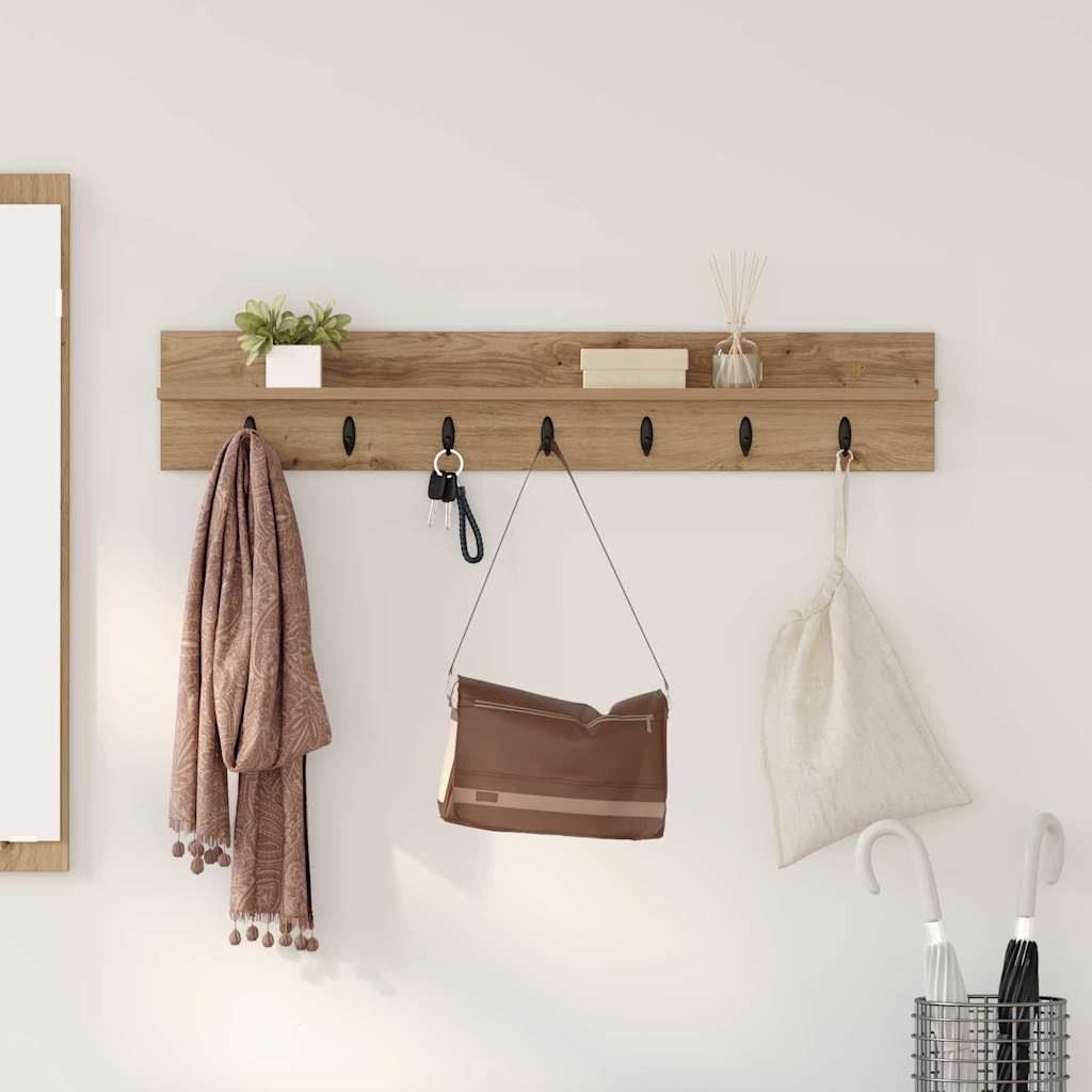 Wall Mounted Nightstand Artisan Oak 100 x 10.5 x 18 cm