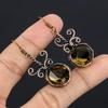 Smoky Topaz Earrings Gemstone Jewelry, 999 Copper Wire Wrapped Earrings, Handmade Beautiful Jewelry Earrings