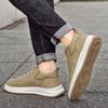 Male Shoes New Trendy All-match Basic Boots High Top Sneakers Warm Plush Fur Shoes Genuine Leather Men's Walking Ankle Boots