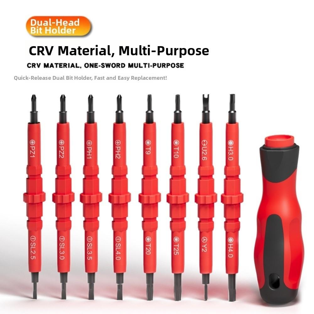 10pcs 18in1 Double-ended Screwdriver Non-Slip Handle Screwdriver Kit Screwdriver Set  Repair Tools