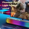 Portable Wireless Subwoofer with RGB Backlit Colorful Light Bluetooth-compatible Speaker for Home Desktop Laptop Support TF Card USB