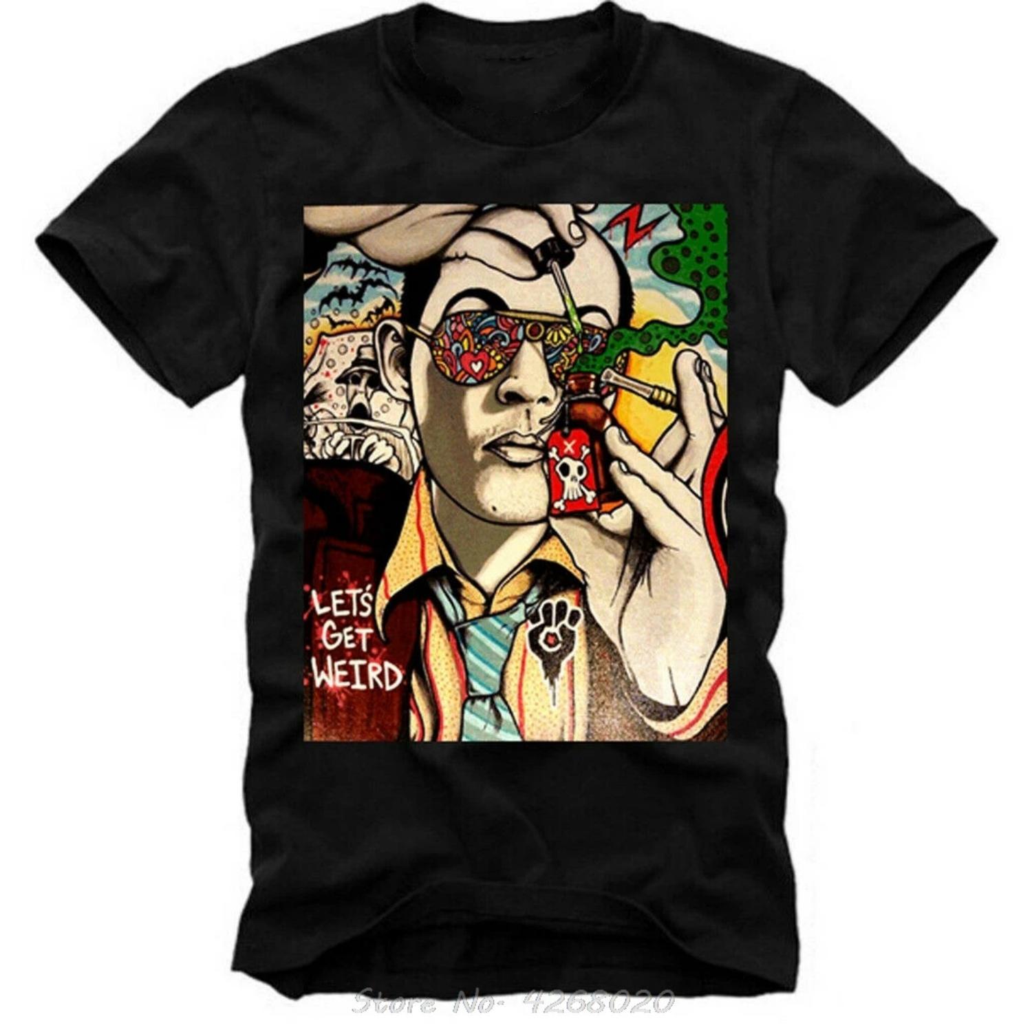 

T Shirt Fear and Loathing In Las Vegas Lsd Dmt Gbl Xtc for Men TShirt Fashion Printed Pure Cotton Cosplay T-Shirts harajuku XXXXXL чорний
