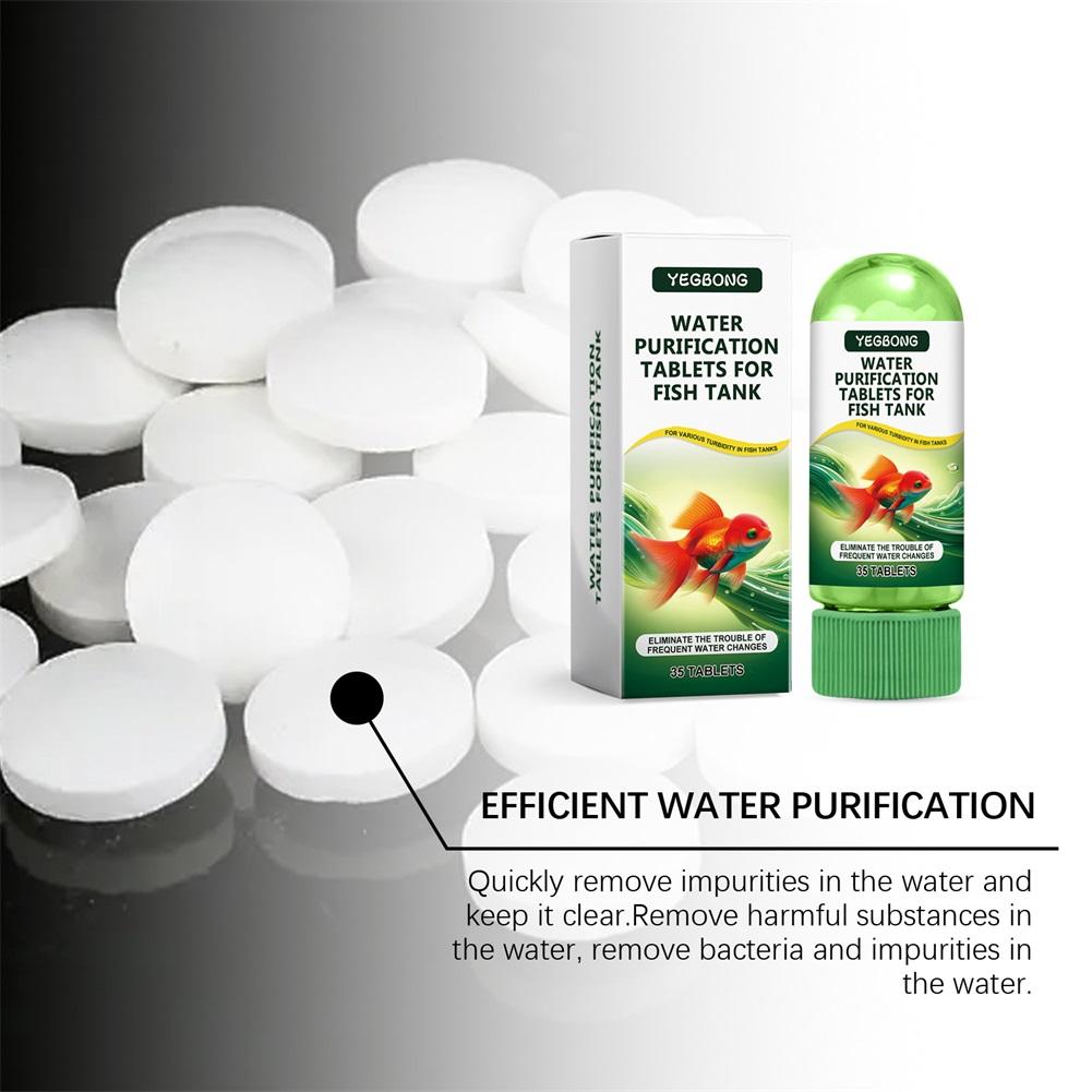 Fish Tank Water Clarifier Tablets,Fast-Acting Fish Tank Cleaning Solution,Aquarium Water Clarifier For Fish Tanks