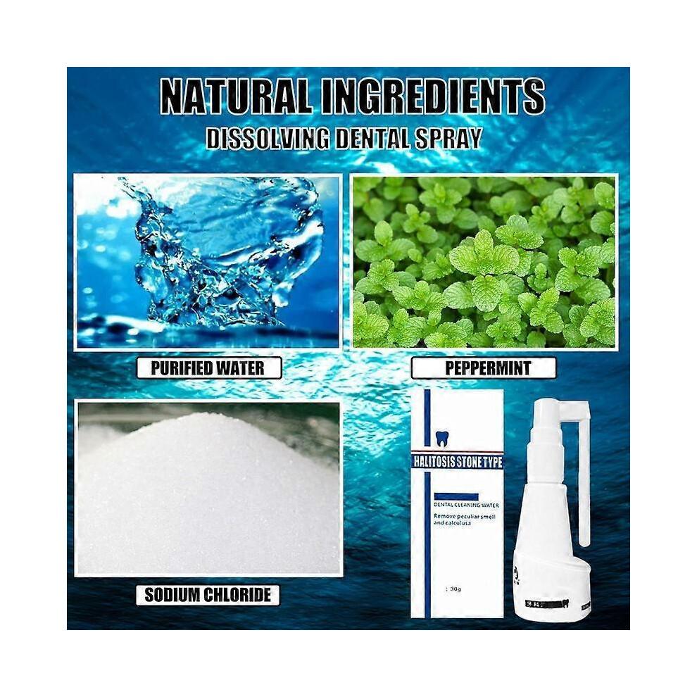 3x Dental Calculus Cleaning Halitosis Stone Type Remove Teeth Whitening Dental Cleaning Water Remove Peculiar Smell and Calculus