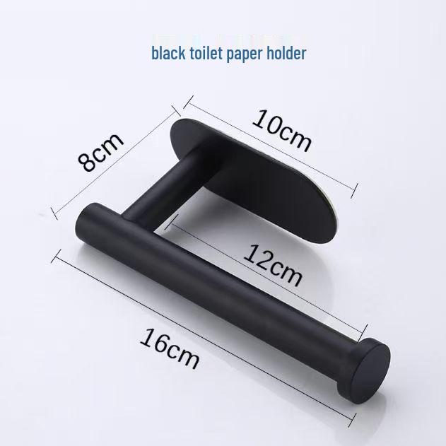 Vintage Style No-Punch Stainless Steel Toilet Paper Holder and Storage Rack.