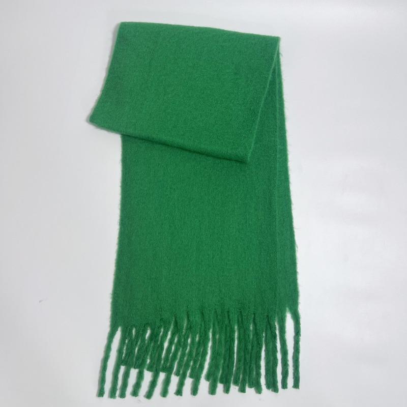 Versatile Mohair Solid Color Scarf Women's Winter Thickening Simple Warmth Enlarged Shawl Scarf