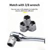 14pcs Bolt Extractor Socket Set,Damaged Nut Remover Kit, 1/4" To 3/8" Drive, for Stripped/Rusted Bolts Removal Anti Tooth Sleeve