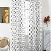 Geometric Gold Foil Sheer Curtains – Set of 2 Panels, Semi-Blackout, Light Filtering Window Curtains