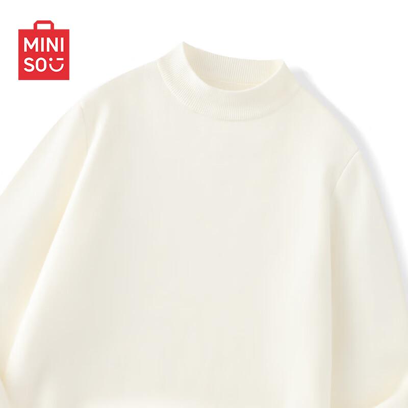 MINISO Men's Fleece Lined Half Turtleneck Sweater