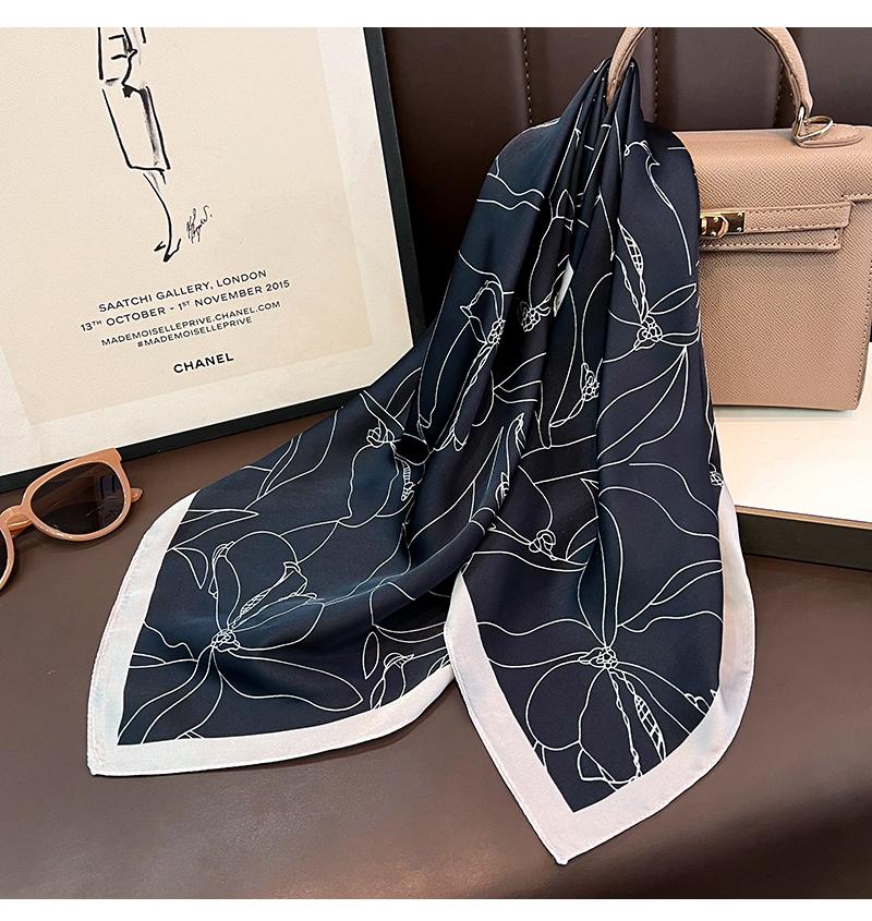 Women S Thin Square Scarf For Spring Summer Shirt Decoration Neck Protection
