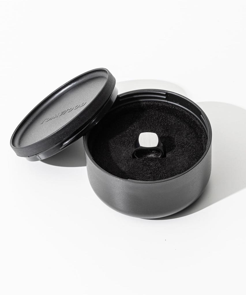 Tom Wood Kay Ring Satin Ring Recycled Sterling Silver 925 Recycled White Rhodium Brand 52 Japanese Size 12 100568, / Plated, Silver, Size /