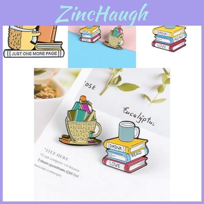 Creative Unique Alloy Book Brooch With Beautiful Enamel Finish For Stylish Accents
