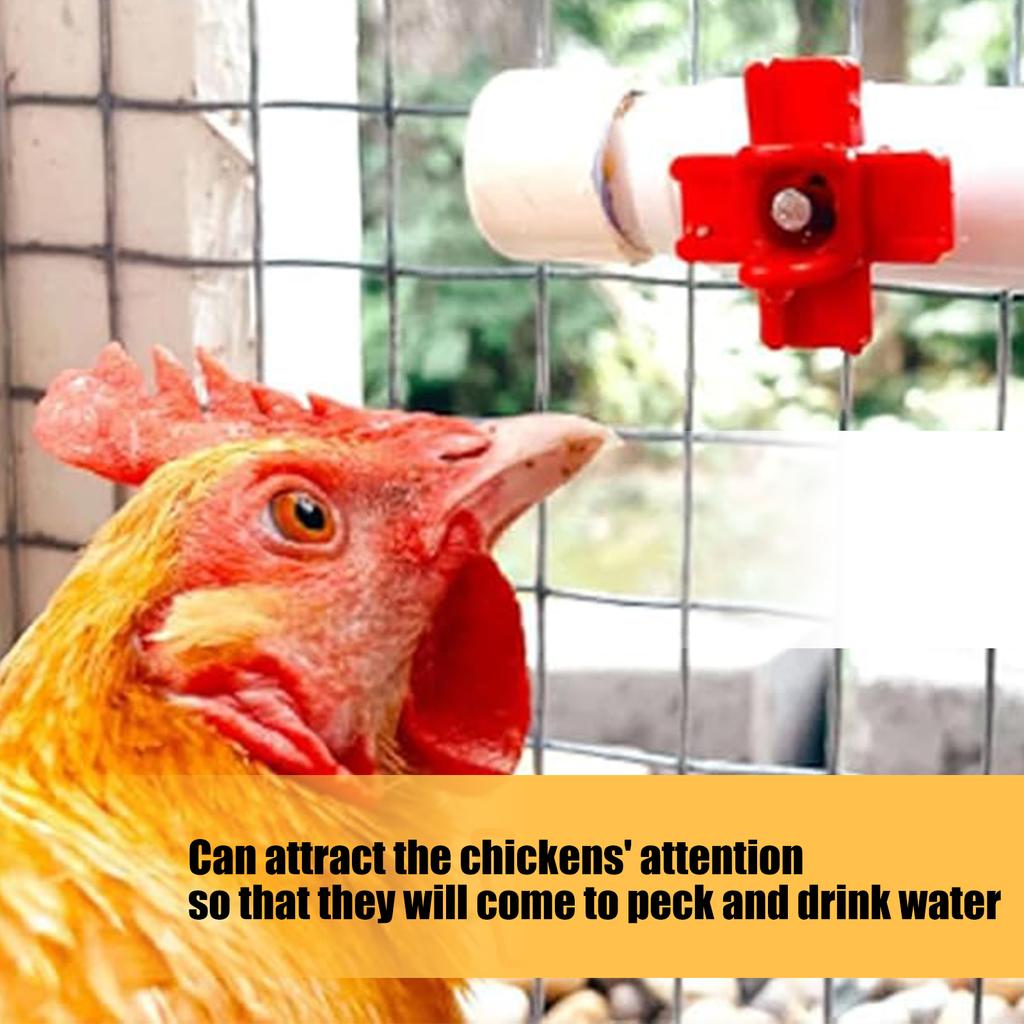 Chicken Waterer Kits With Automatic Flow Control ABS Drinking Watering Head For Poultry Backyard Coops Watering Supply